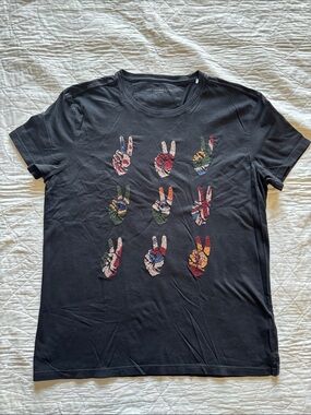 John Varvatos Embroidered Peace Tshirt